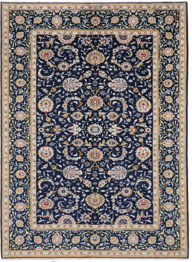 Persian Kashan / Keshan Navy Rug, 291 × 207 cm