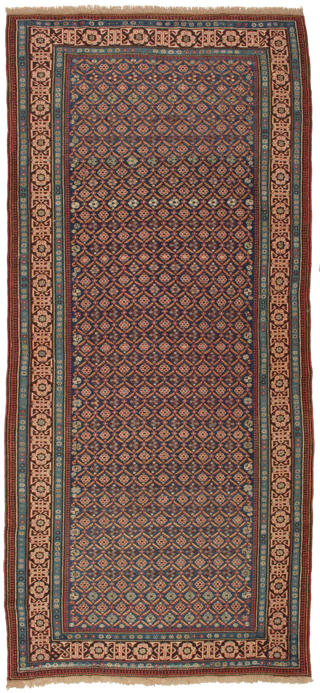 Caucasian Antique Sumak Rug – circa 1880, 292 × 139 cm