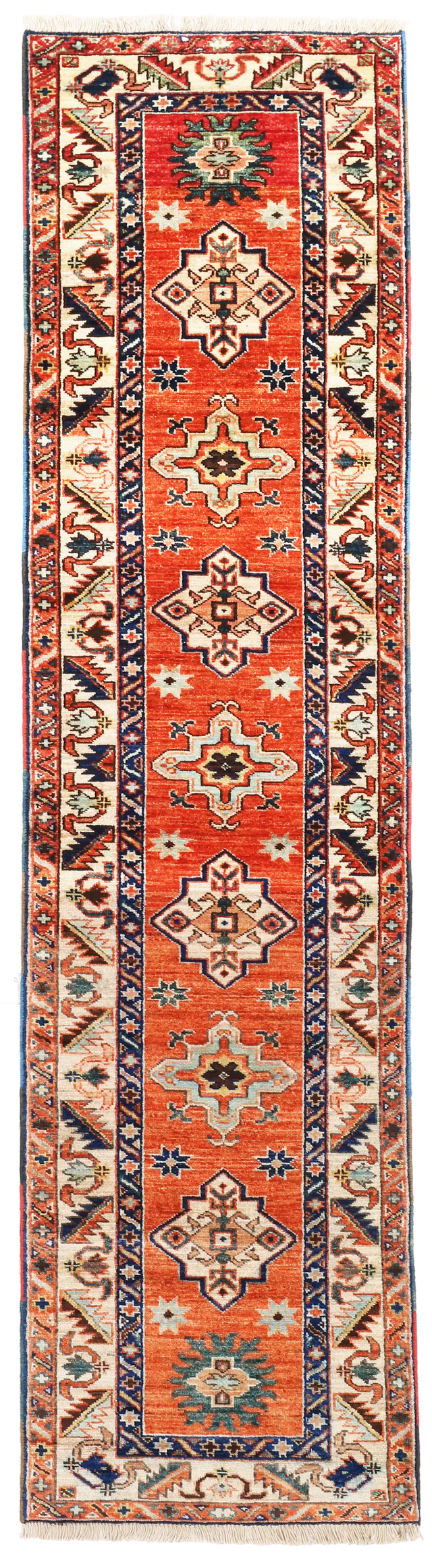 Fine Shirvan Orange Runner, 241 × 60 cm