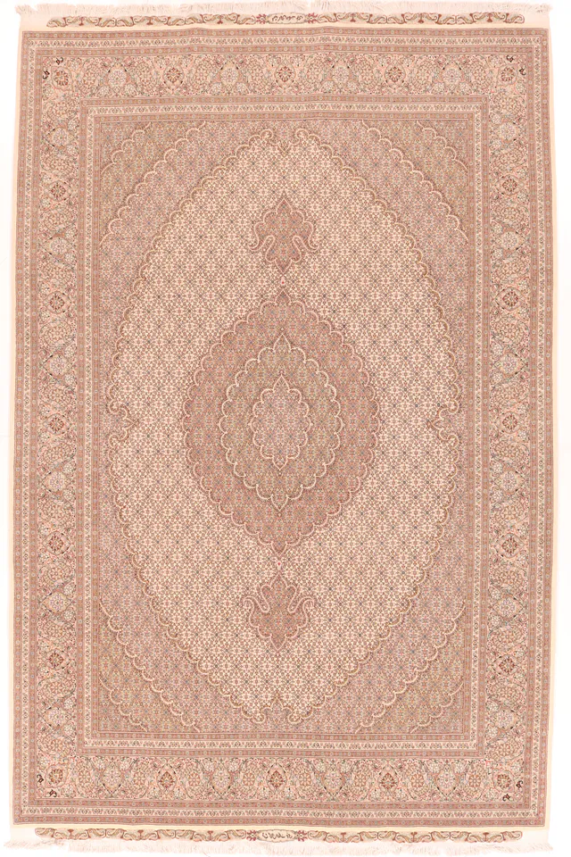 Tabriz Mahi Fine With Silk Highlights, 314 × 204 cm