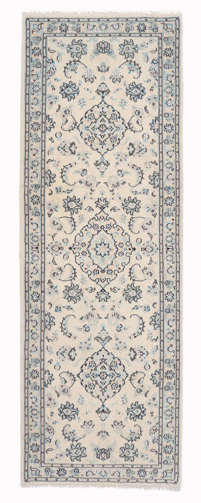 PERSIAN NAIN RUG WITH SILK HIGHLIGHTS, 245 × 80 cm