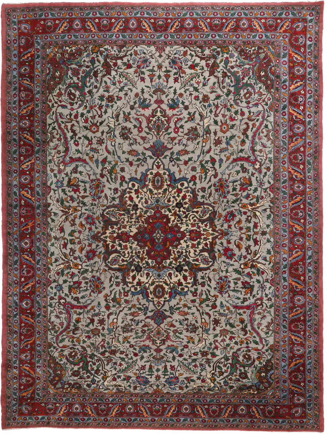 Persian Kurdi rug, 414 × 305 cm