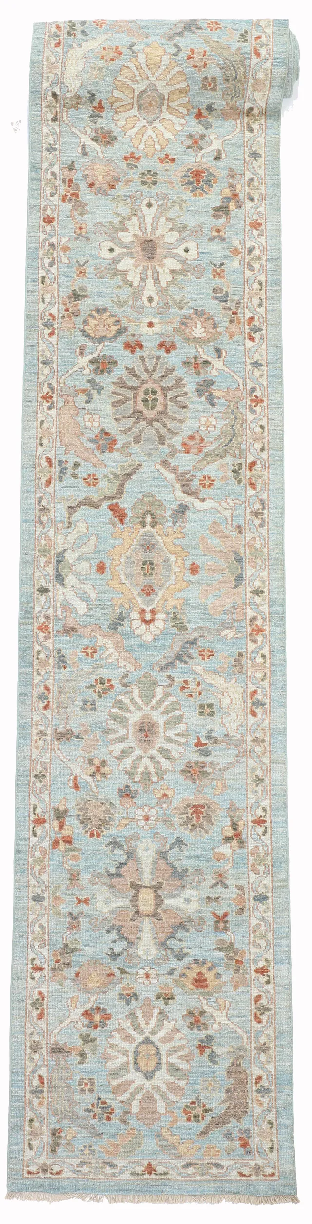Persian Sultanabad Blue Runner, 602 × 93 cm