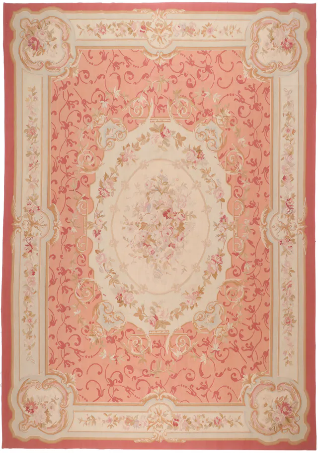 Pink Aubusson Rug, 433 × 303 cm