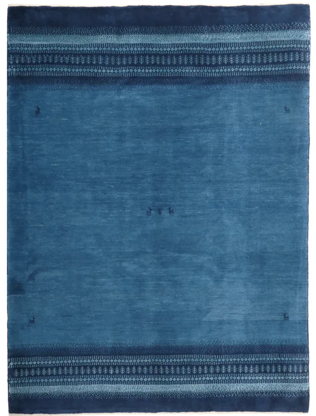 Persian Gabbeh Navy Rug, 233 × 172 cm