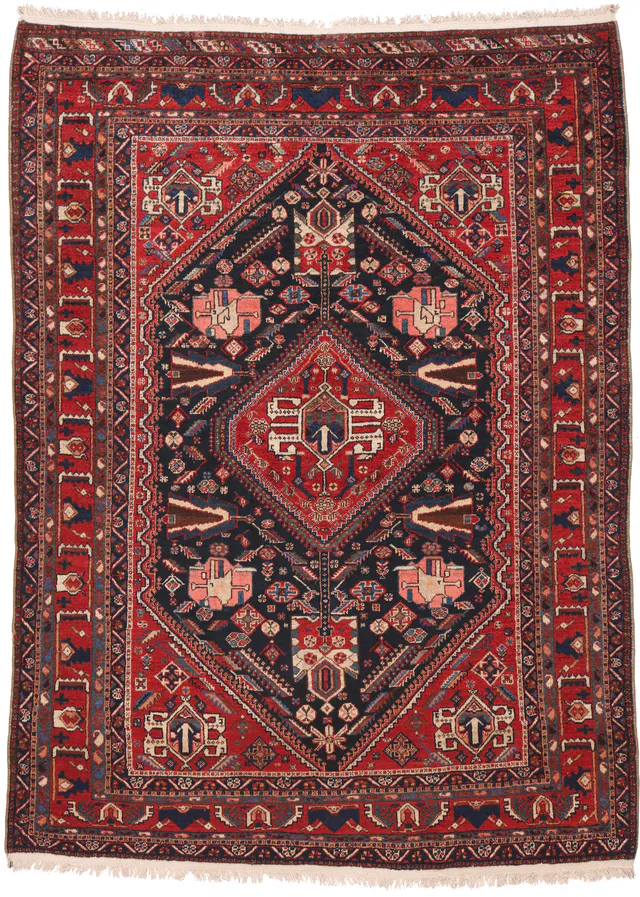 Antique Bakhtiar (Henigoon) Rug – circa 1900, 203 × 150 cm