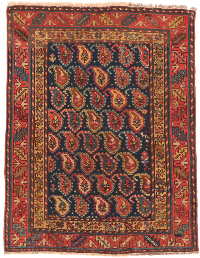 Caucasian Genjeh Antique Rug – circa 1910, 130 × 98 cm