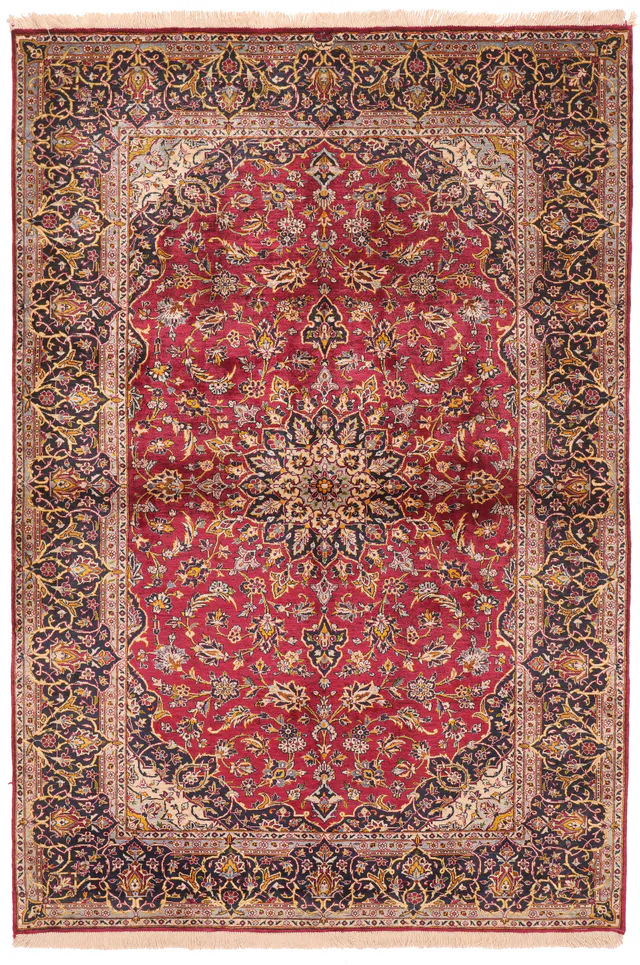 Keshan / persian pure silk Rug, 157 × 108 cm
