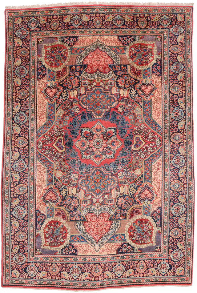 Antique Mohajeran Rug – circa 1930, 274 × 185 cm