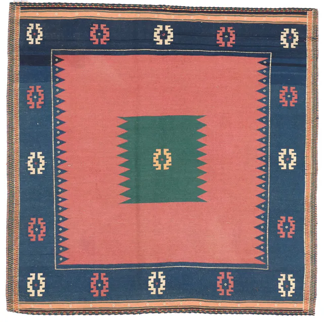 Sofreh Sirjan Kilim, 142 × 140 cm