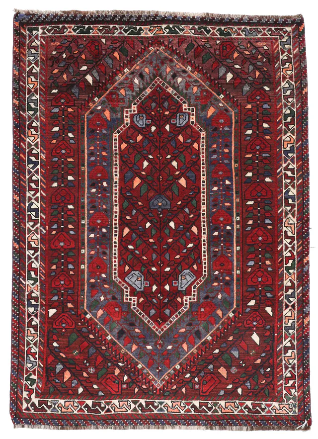 Persian Nomadic Bownat/Bavanat Rug, 205 × 147 cm