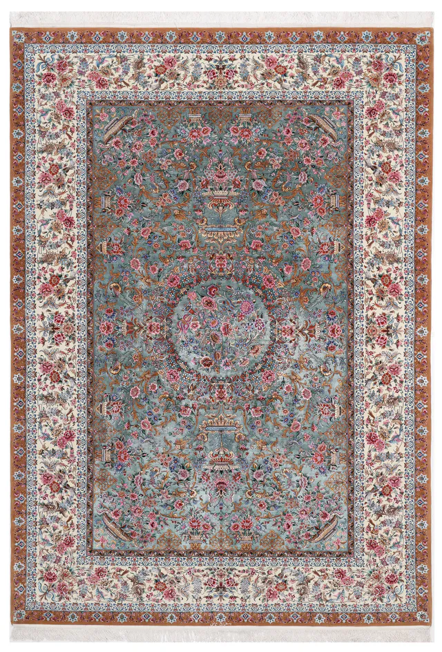 Fine Isfahan Silk ground Signed by Nael, 300 × 204 cm