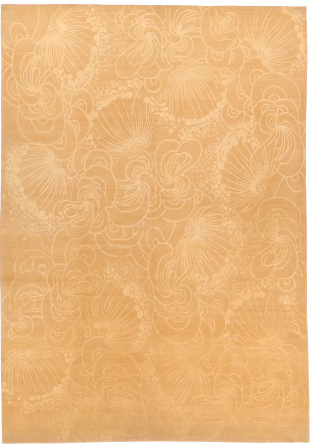 Handmade Modern Silk & Wool Rug, 434 × 308 cm