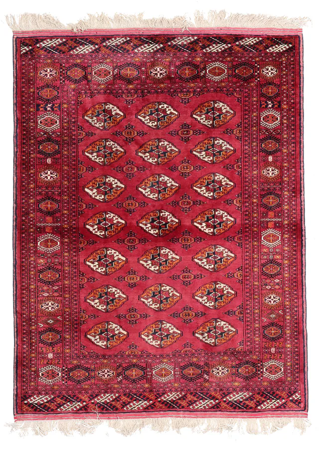 Handknotted Tekke Turkaman Pure Silk Rug, 170 × 134 cm
