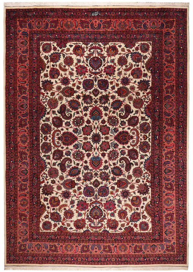Oriental Mashad signed Makhmalbaf Nowghaani, 490 × 353 cm