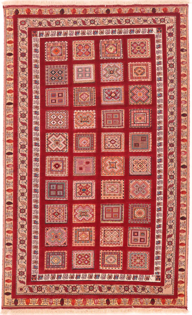 Afshar Sirjan Part Pile Kilim, 245 × 150 cm