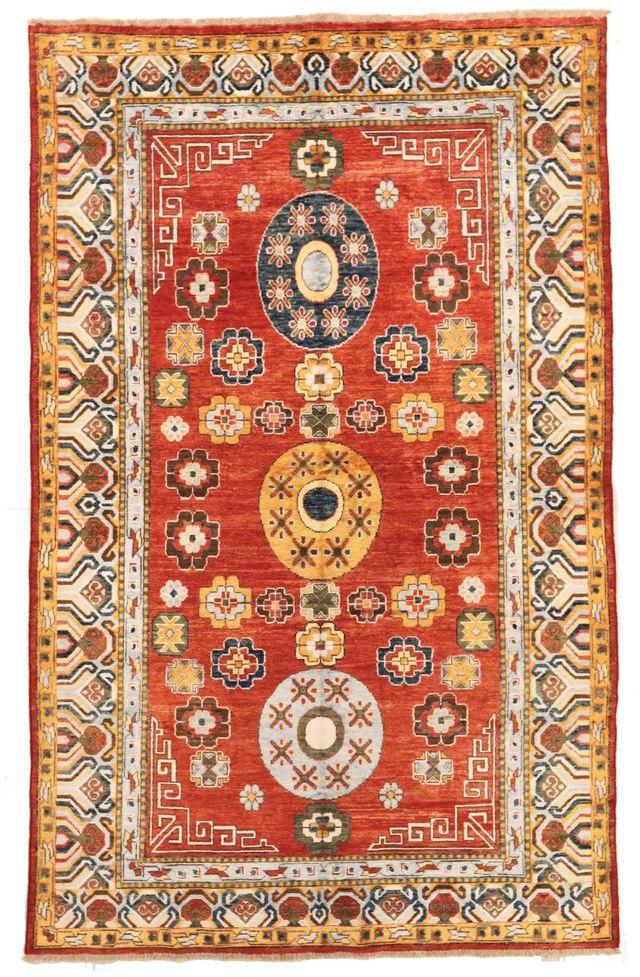 Khotan Samarkand Design Part Silk, 249 × 158 cm