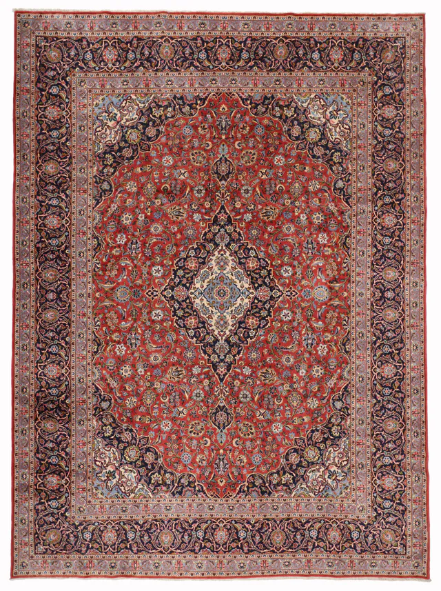 Persian Kashan / Keshan Rug in Kork Wool, 412 × 302 cm
