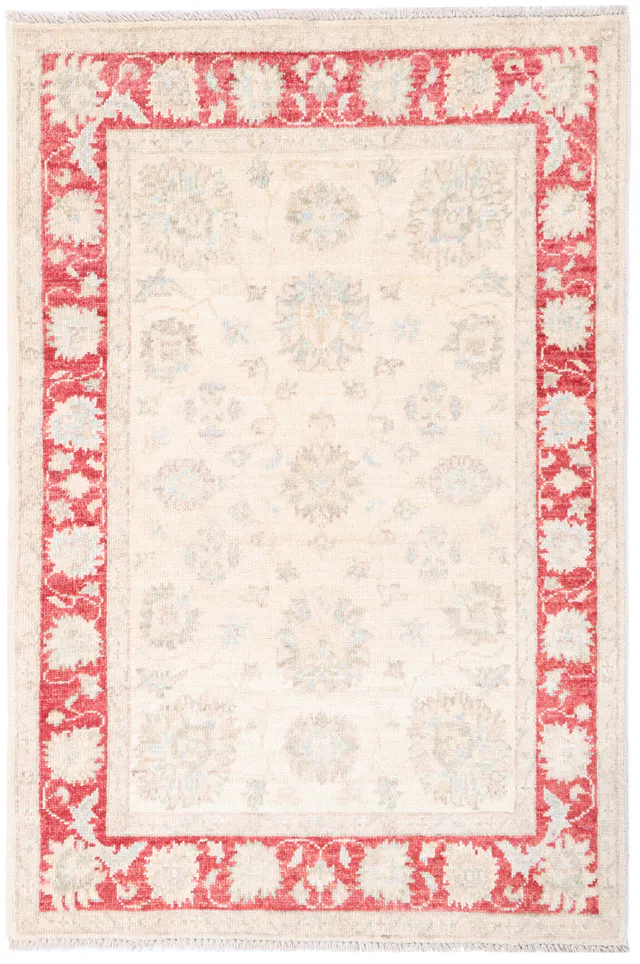 Garous / Ziegler design Rug – Red Border, 119 × 81 cm