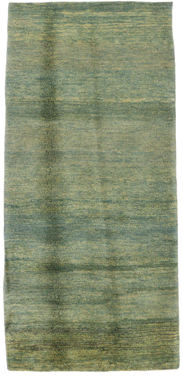 Persian Gabbeh Rug – Green, 203 × 91 cm
