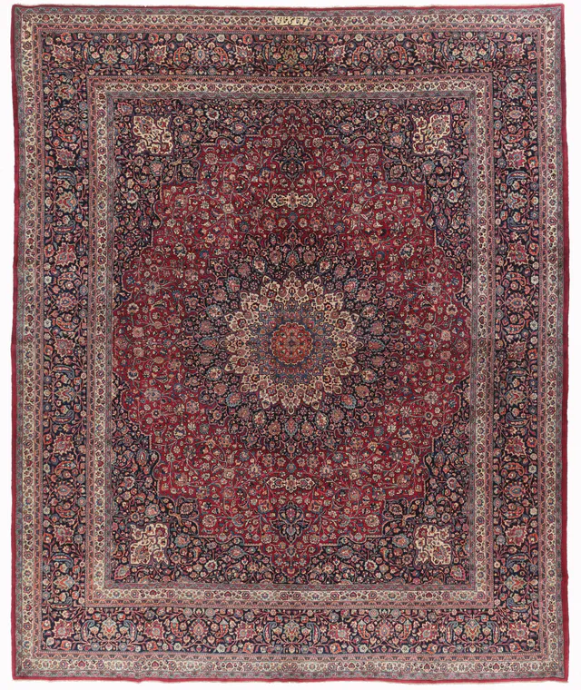 Persian Mashad Carpet signed by Amal Ghazi Khaeni, 450 × 374 cm