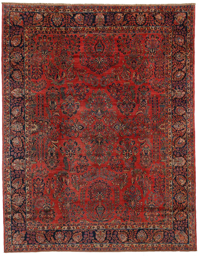 Fine Persian Sarouk / sarough Red, 352 × 272 cm