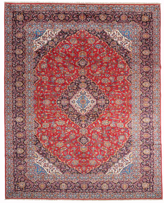 Large Persian Keshan Kashan Rug, 396 × 303 cm