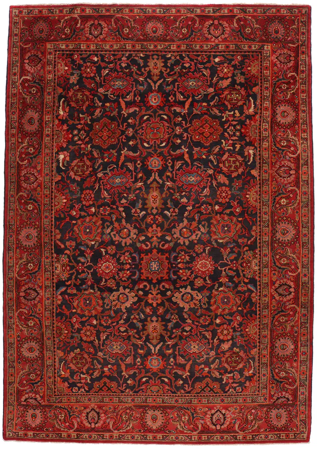 Nanaj Rug – Navy, 334 × 232 cm