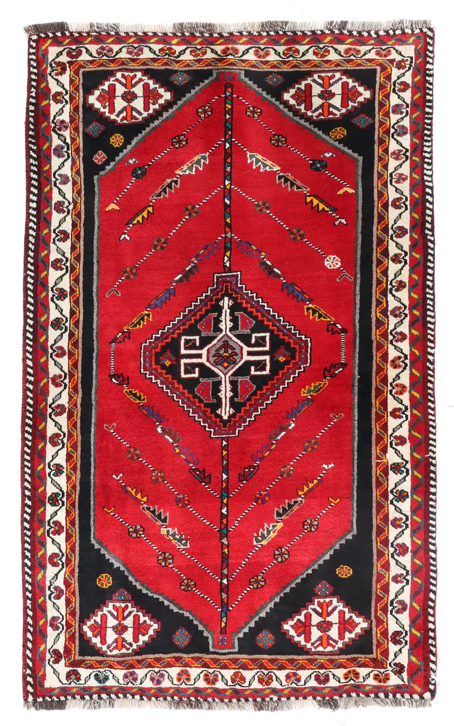Persian Kashgai / Qashgai Rug – 6 x 3'5, 183 × 108 cm