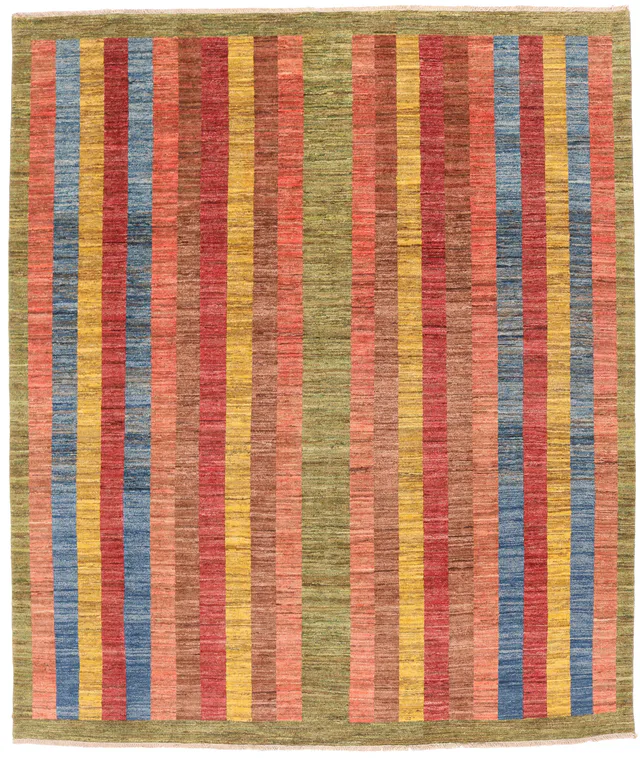 Modern Rug with Colourful Stripes, 280 × 242 cm