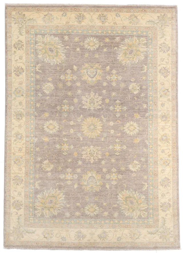 Garous Ziegler Grey & Beige Rug in, 247 × 167 cm