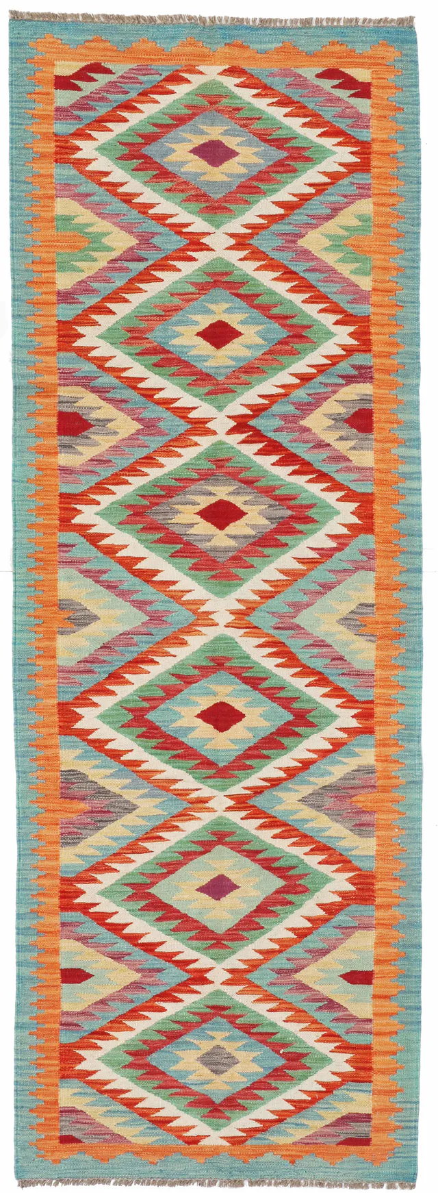 Multicolour Shirvan Design Runner, 249 × 86 cm