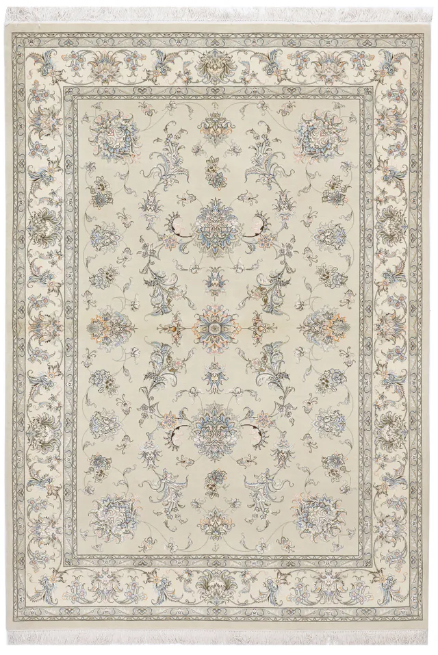 Persian Tabriz rug with silk foundation – 8 x 5'5, 244 × 170 cm