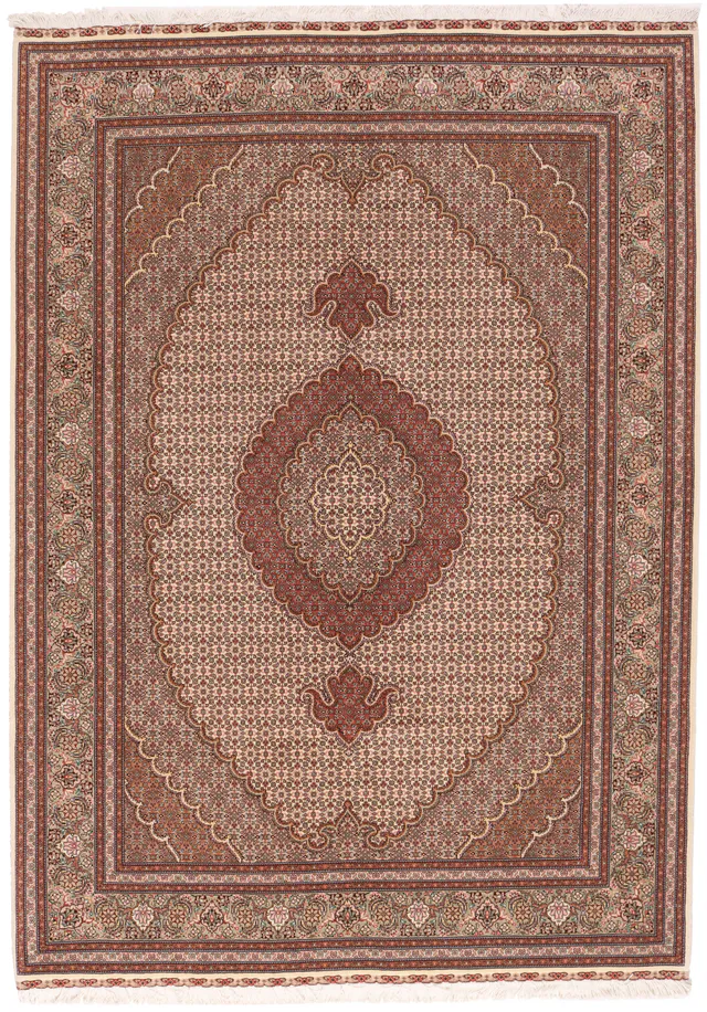 Tabriz Mahi Design Brown, 245 × 173 cm