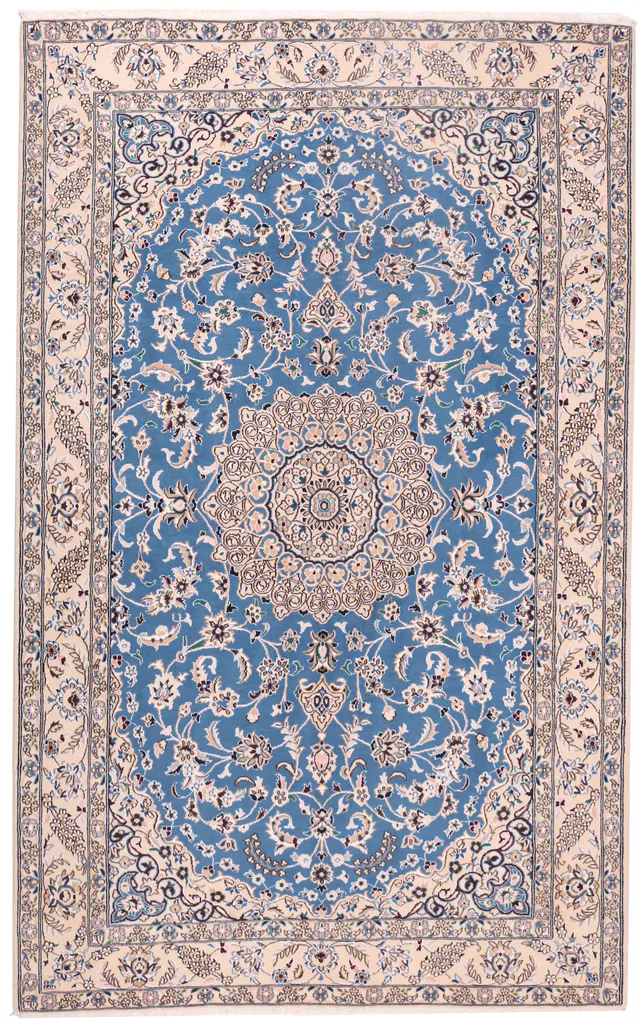 PERSIAN NAIN RUG WITH SILK HIGHLIGHTS, 252 × 158 cm