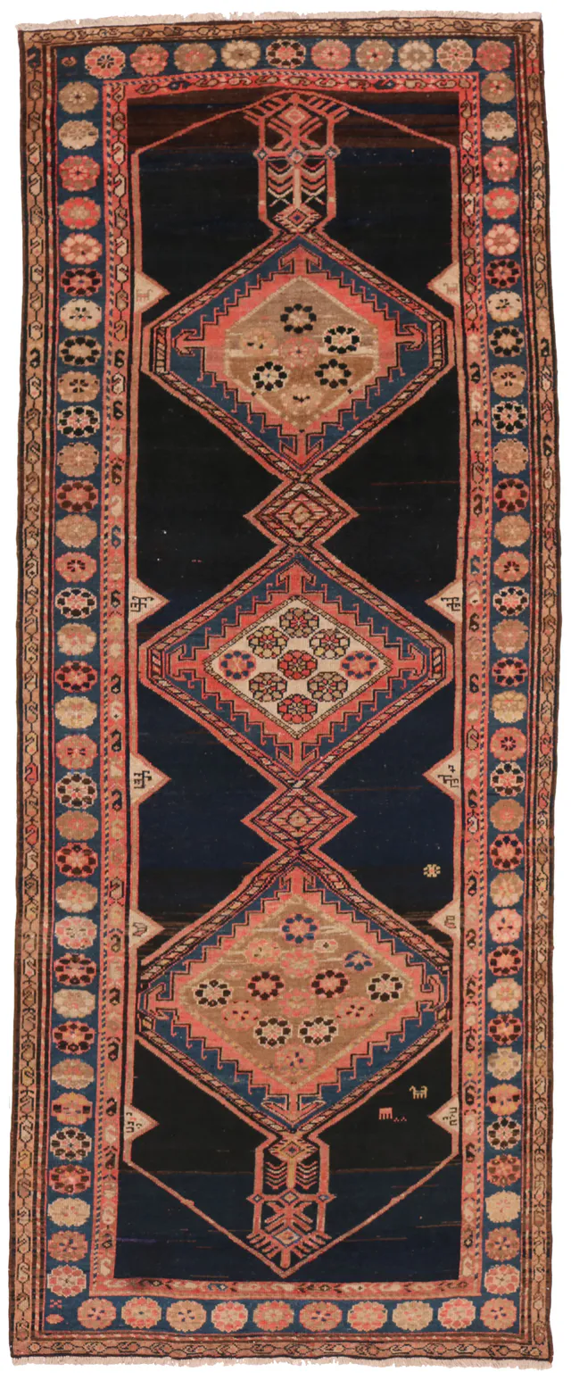 Antique Shirvan Rug – circa 1910, 302 × 120 cm