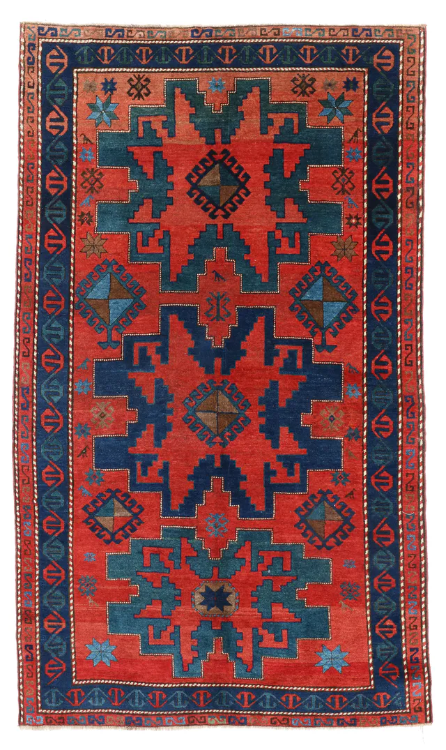 Antique Kazak Rug – circa 1900, 235 × 134 cm