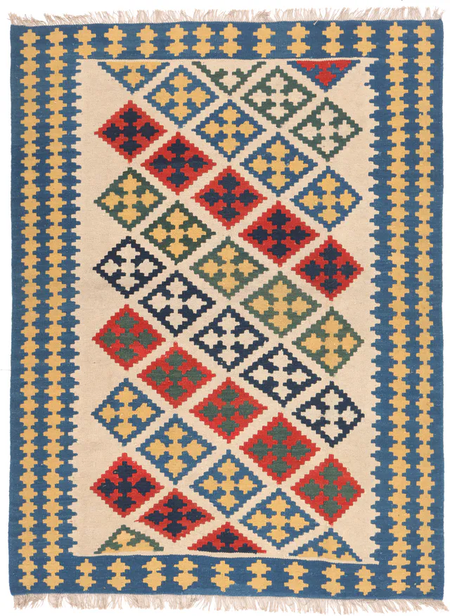 Kashgai or Qashkai Kilim 6'6 x 5, 199 × 148 cm
