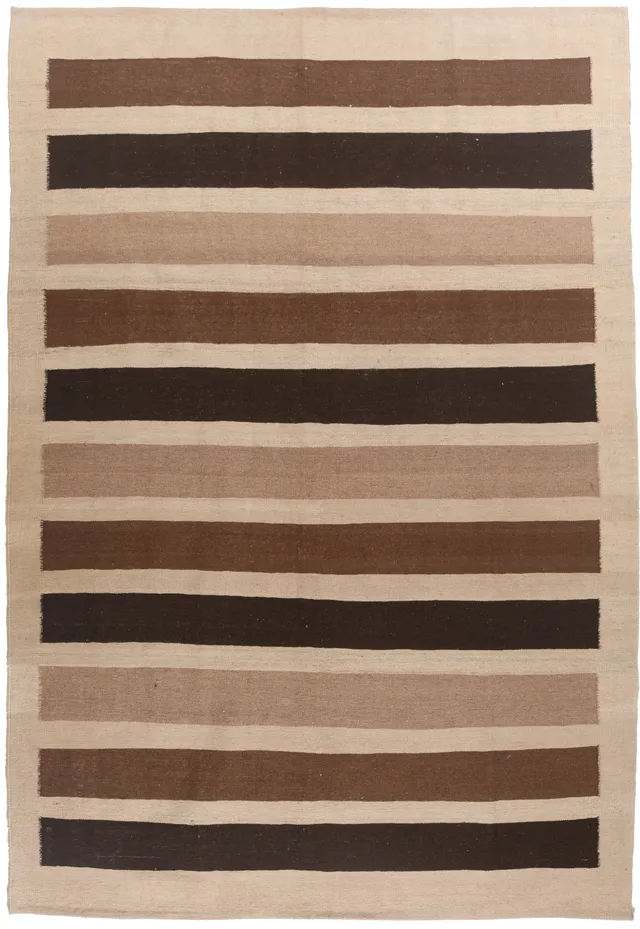 Qashgai/ Kashgai kilim in thick stripe, 288 × 195 cm