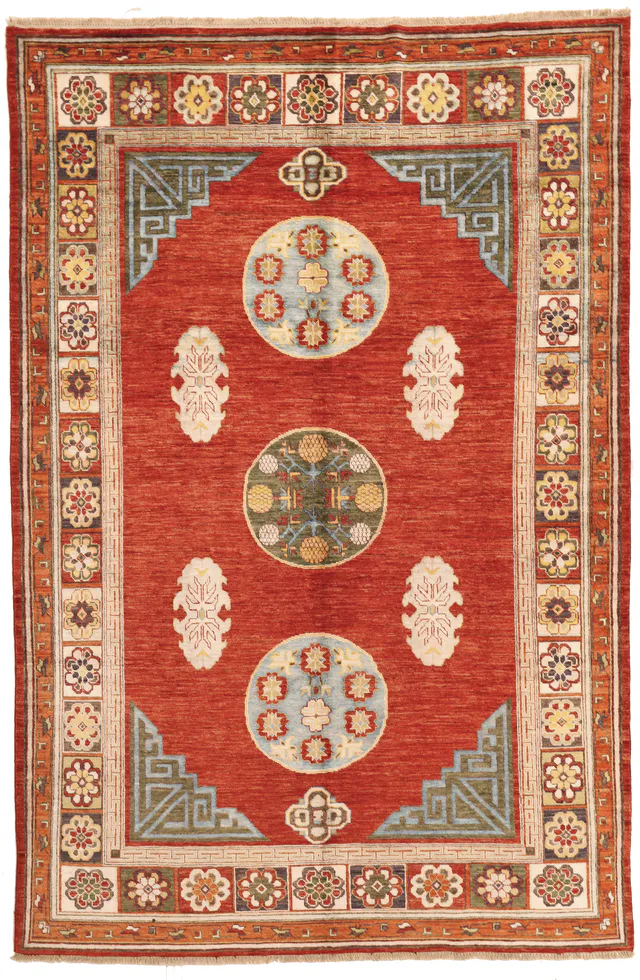 Khotan Samarkand Design Part Silk, 303 × 198 cm