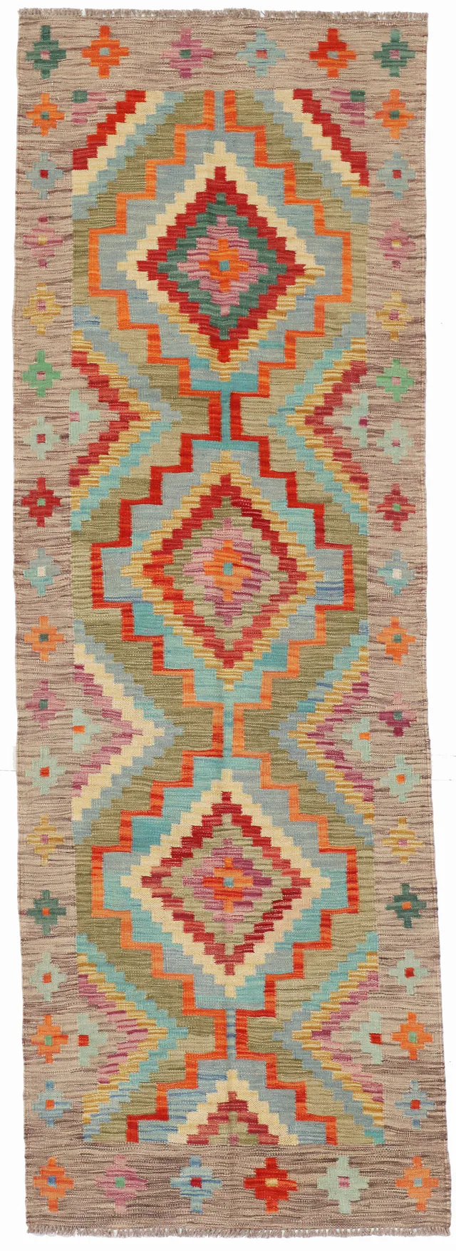 Shirvan Design Kilim Runner, 244 × 85 cm
