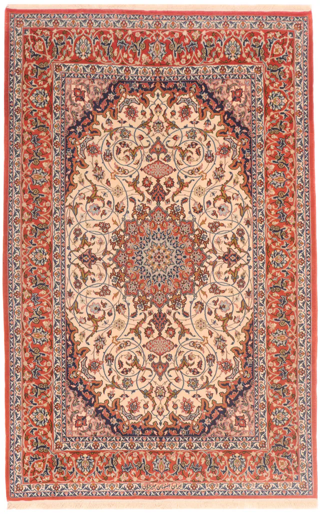 Isfahan rug – 6 x 3'87, 183 × 118 cm