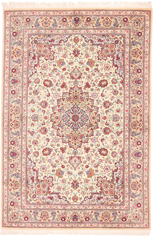 Fine Silk Qum Rug, 200 × 135 cm