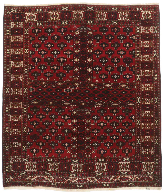 Turkaman Yamut Rug in, 170 × 143 cm