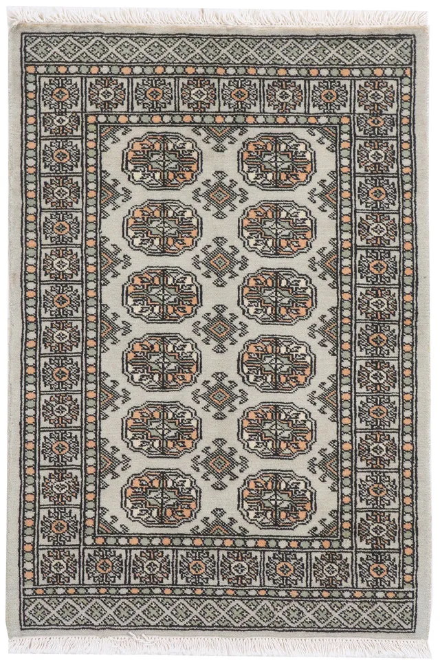 Bokhara design rug beige, 118 × 81 cm