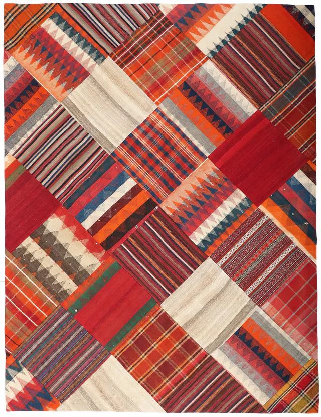 Persian Cheltekeh / Patchwork rug, 236 × 178 cm