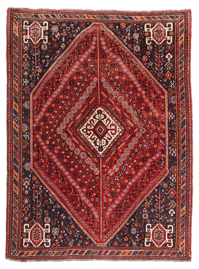 Persian Kashgai / Qashgai Rug – 7'7 x 5, 235 × 155 cm