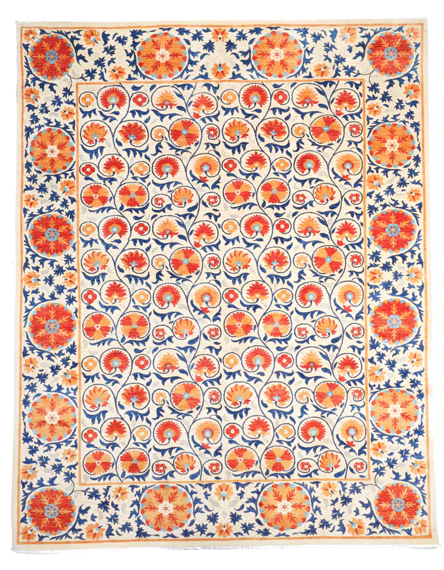 Arts & Crafts Orange Rug, 411 × 308 cm