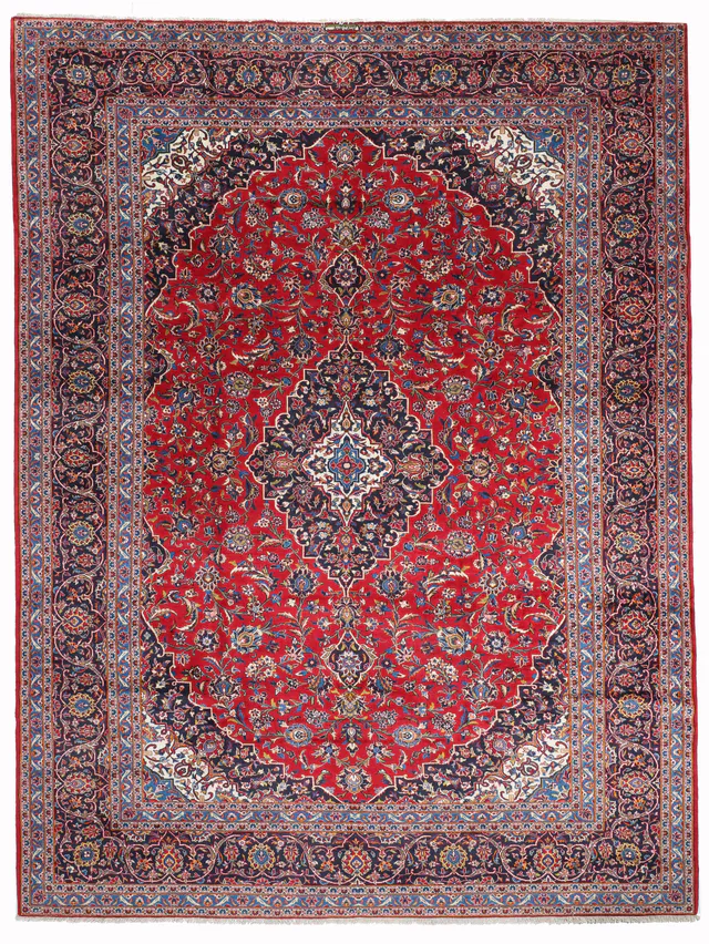 Large Persian Keshan Kashan Rug, 402 × 295 cm