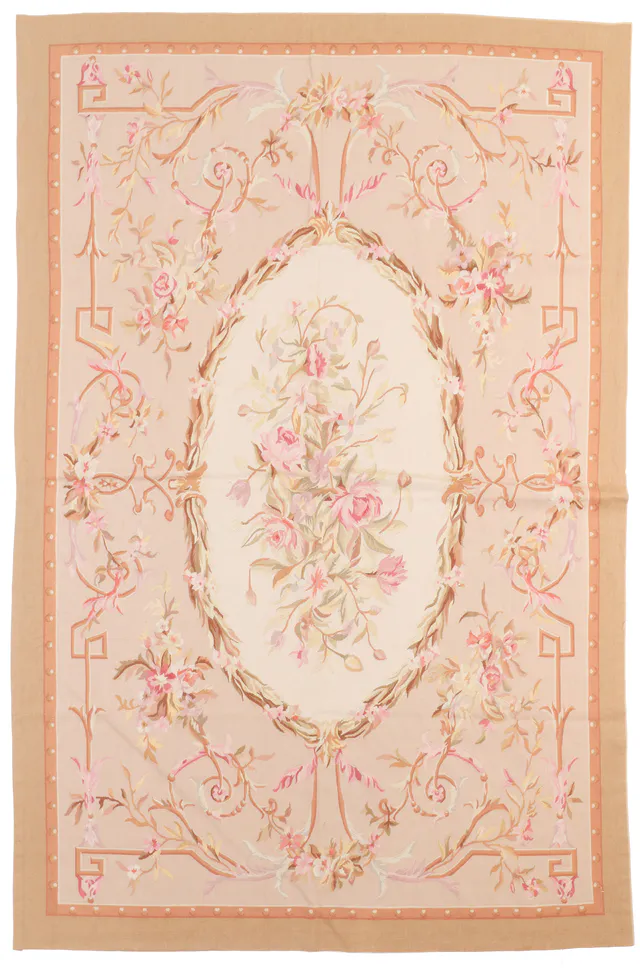 Salmon Aubusson Rug, 265 × 169 cm